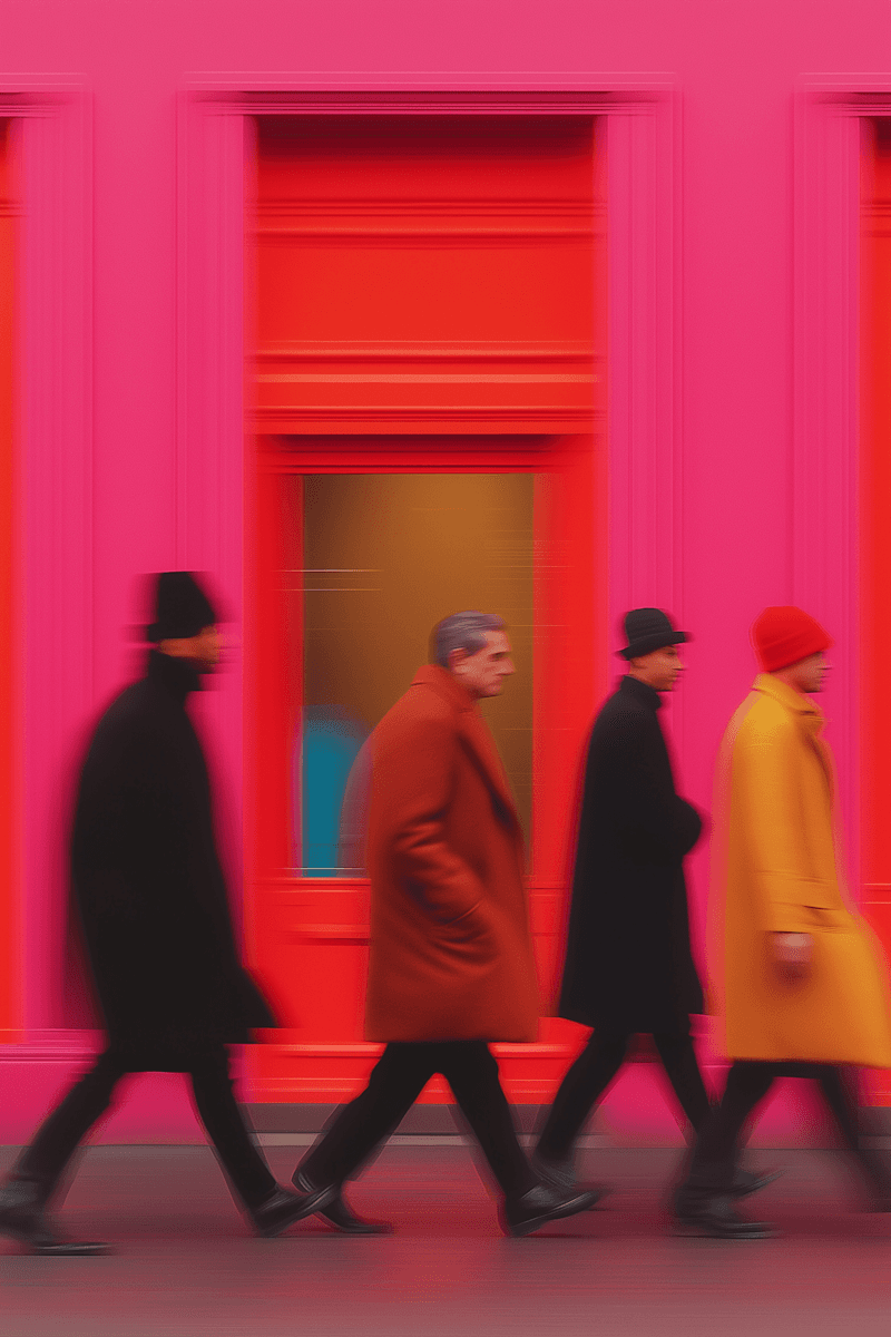 Colorful Coats in Motion